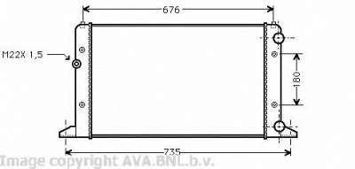 AVA QUALITY COOLING vw2132 -  Радиатор, охлаждение двигателя